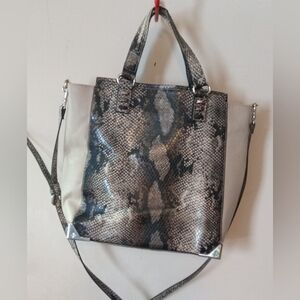 Simply Vera Vera Wang Large Tote Handbag Large Cobra Print Business